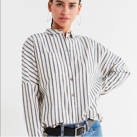 Urban Outfitters Tops - Urban Outfitters Relaxed Button Down Striped Shirt(Size M)